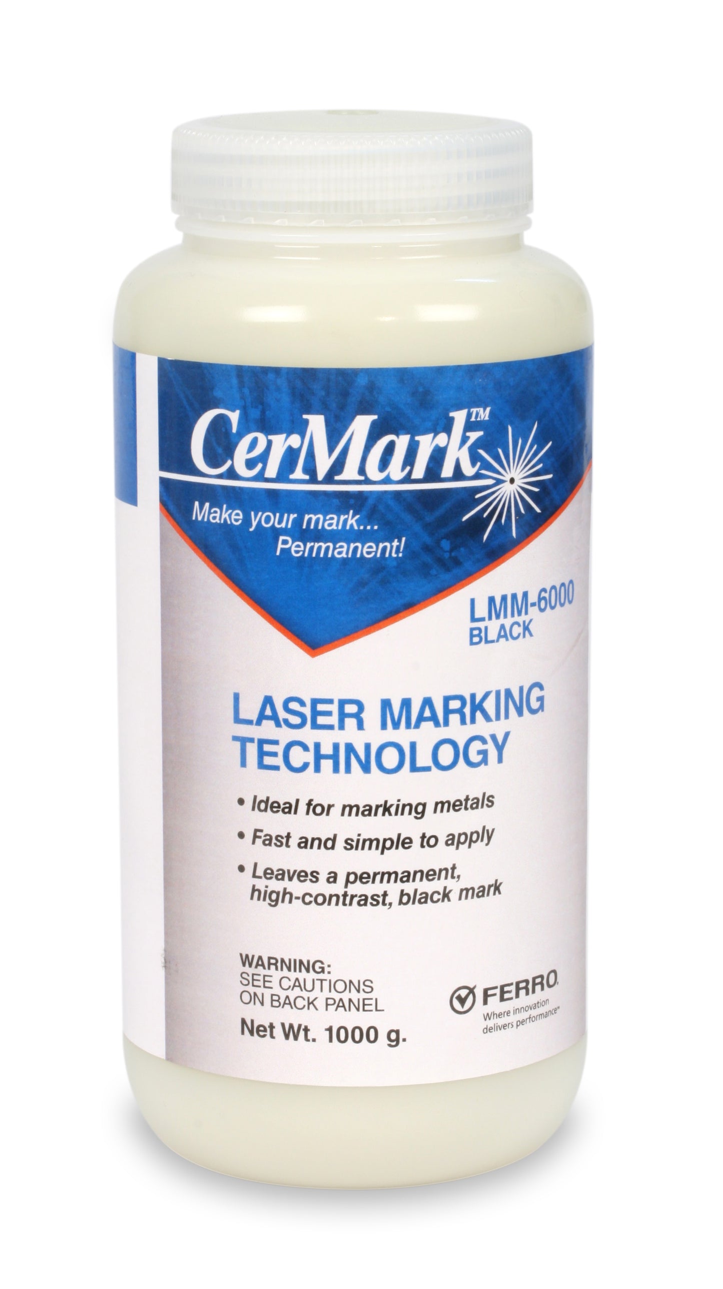 CerMark LMM 6000 Black for Metal – 1,000 Grams Concentrated Liquid