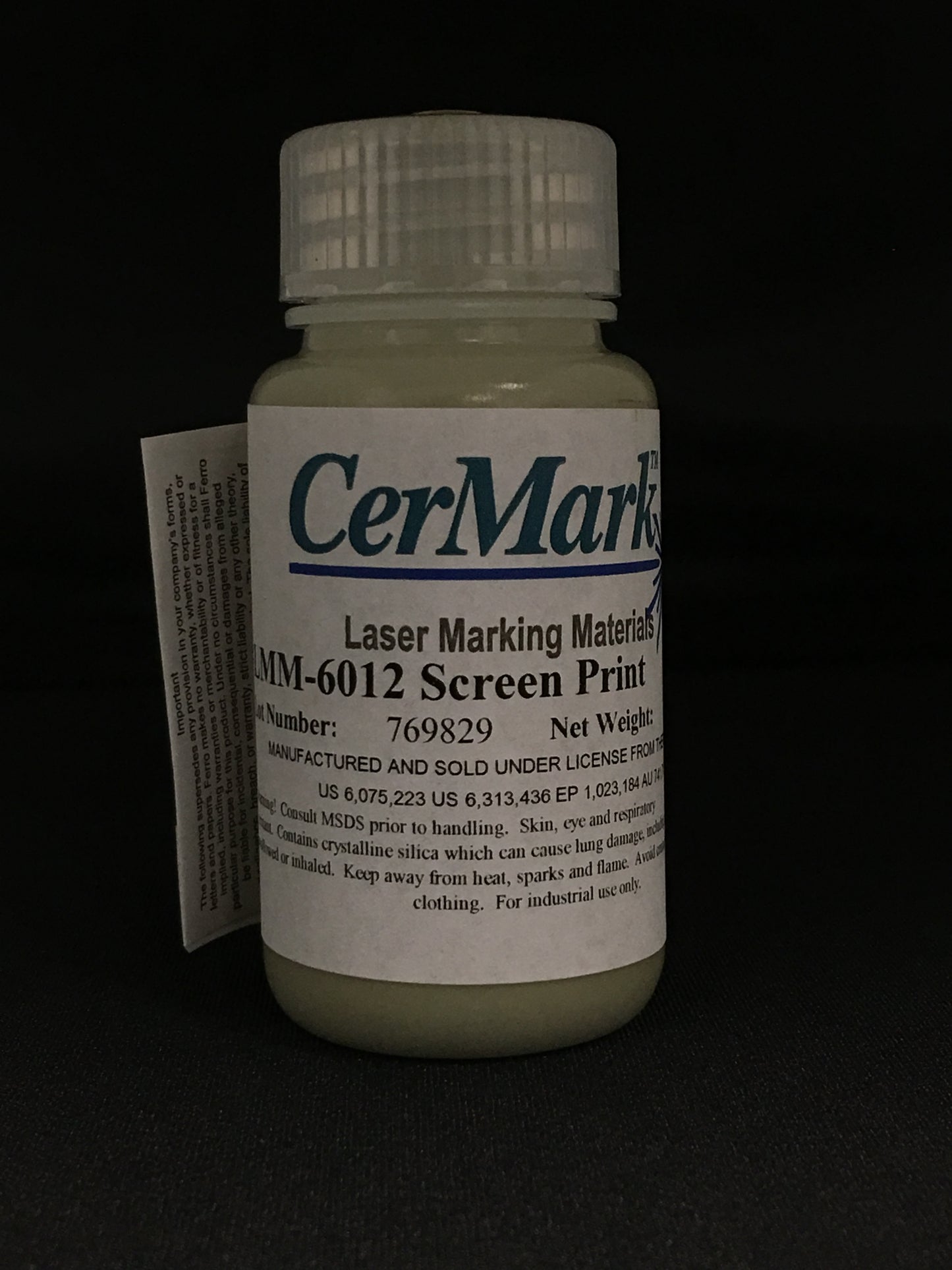 Size Discontinued  - LMM 6012 50 Grams Screen Print Application Black for Metals